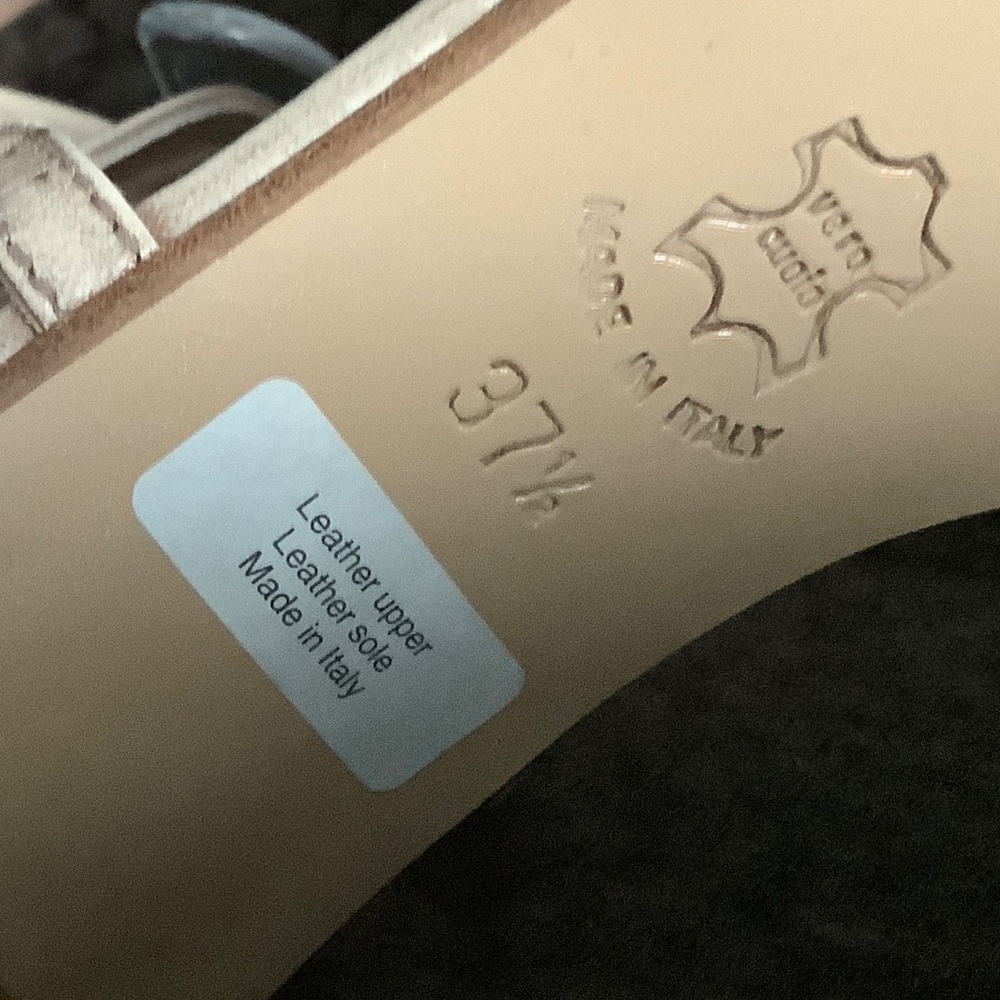 Woman Shoes by ZITA MARIA Made in ITALY Size 7.5 Color Beige - Picture 11 of 12